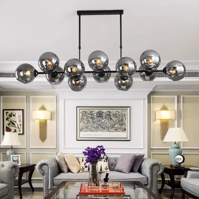 Grey Glass LED Pendant Lights  Chandeliers