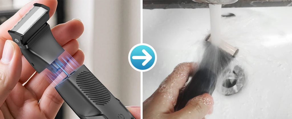 Super Gift 3 in 1 Men Bidirectional Body Hair Trimmer Electric Shaver