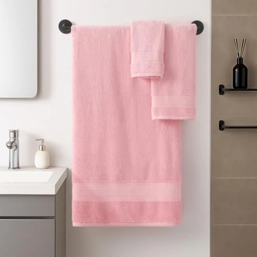 Towel Set of 8-100% Cotton Luxury Bath Towels Set