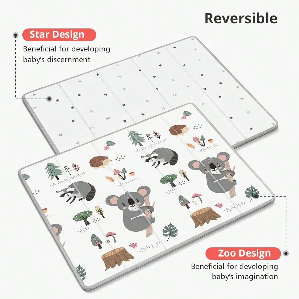 Play Mat 79 X 71 , Reversible Foldable Foam Floor Playmat For Kids