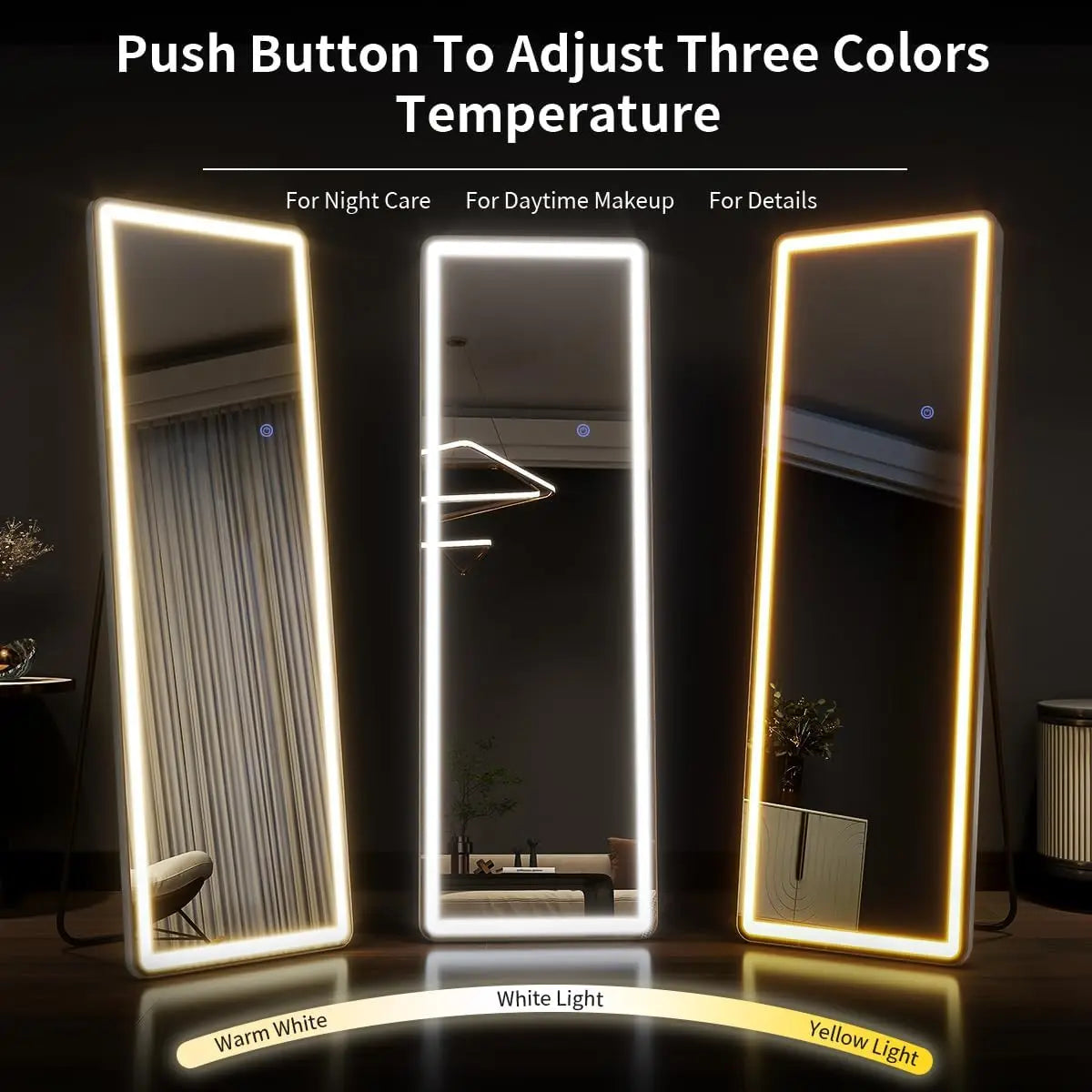 63"x20" Full Length Mirror with Lights,LED Mirror