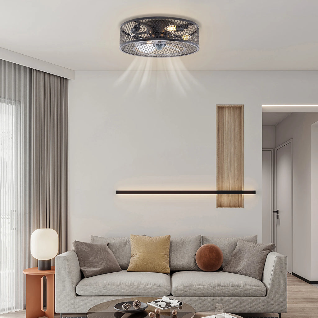 Coo  Breeze 18 Inch Fan Pendant Light Black