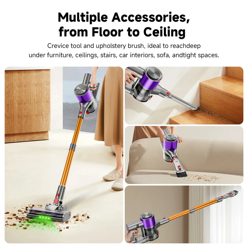 Powerful Cordless Vacuum Cleaner LED Display 45Mins Self Standing