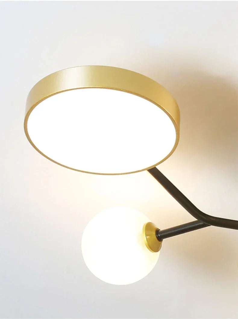 Nordic Ceiling Light Glass Ball LED Chandelier