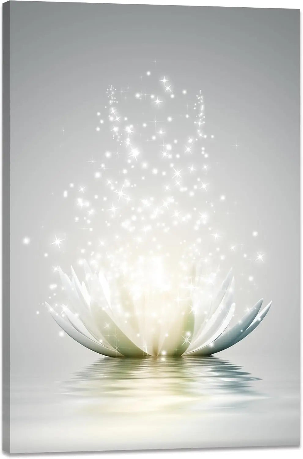 Lotus Blossom Floral Zen Picture, Canvas Print Poster  12 x 16
