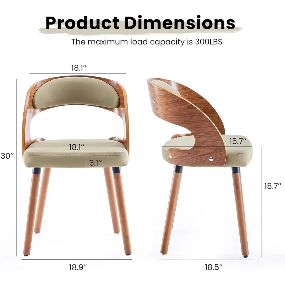 Modern Wood Dining Chairs Set of 4 Upholstered See Colors
