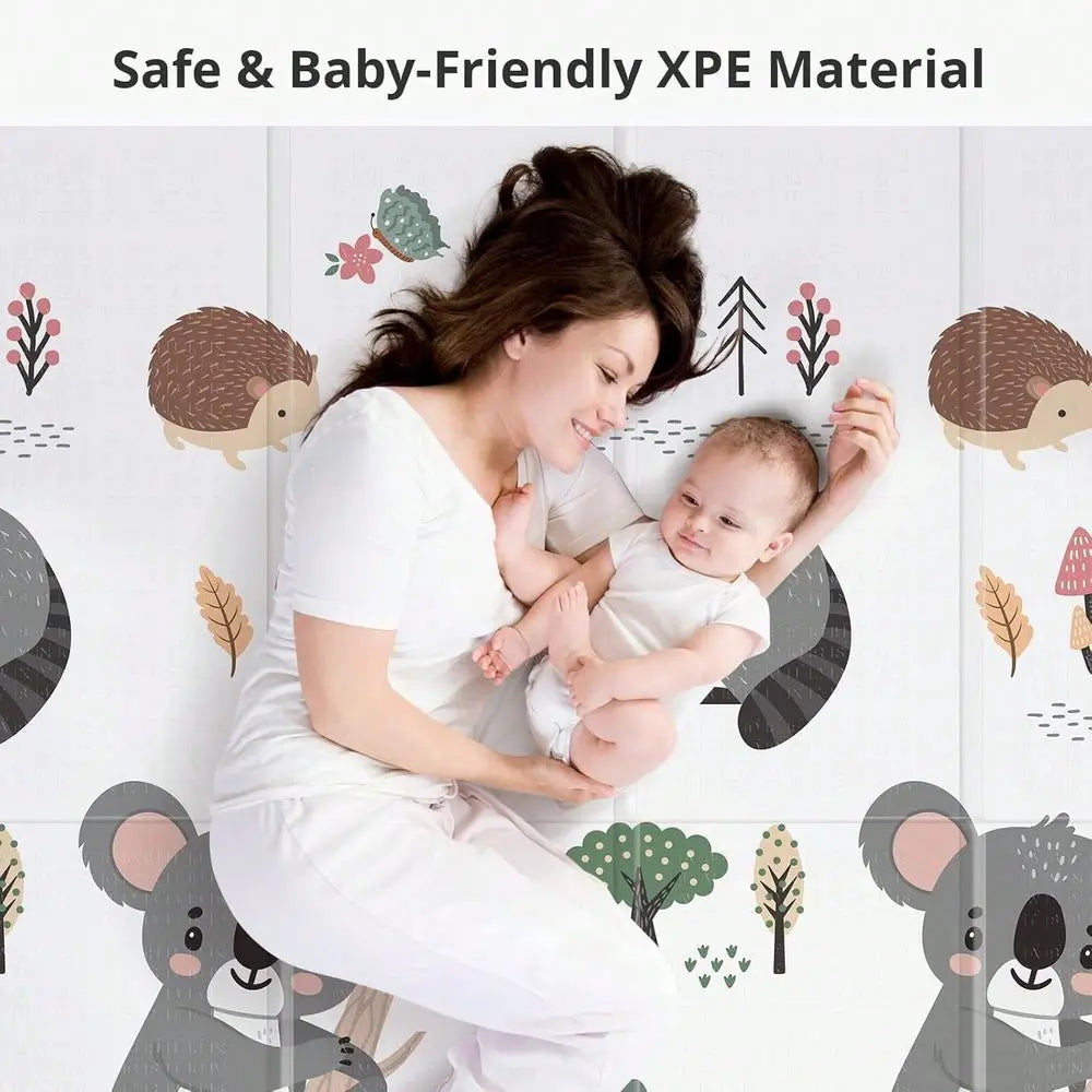 Play Mat 79 X 71 , Reversible Foldable Foam Floor Playmat For Kids