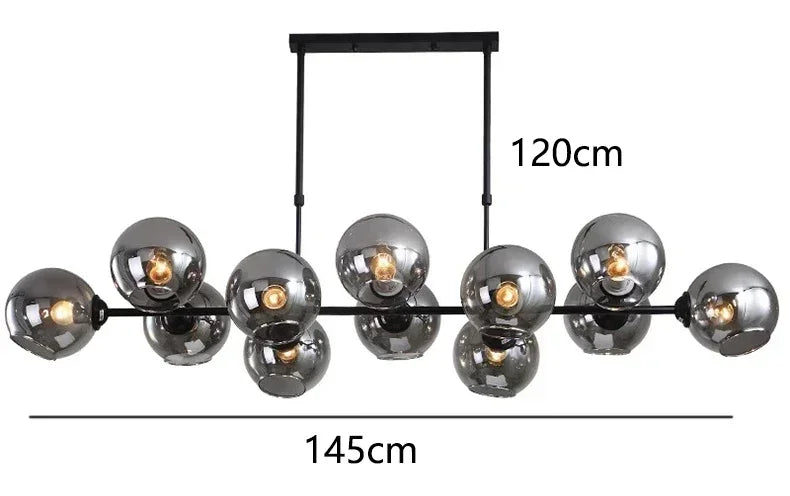 Grey Glass LED Pendant Lights  Chandeliers