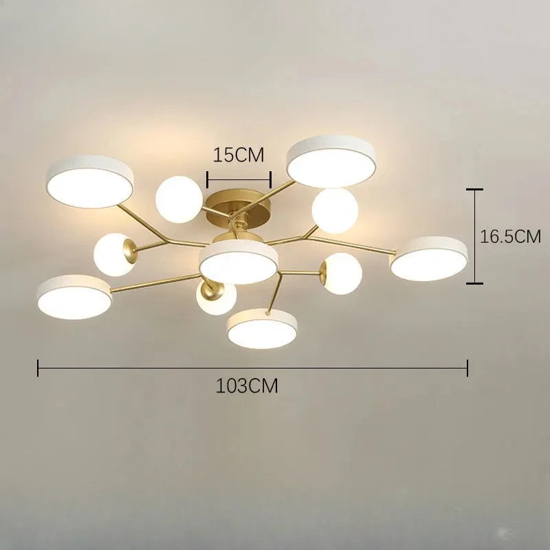 Nordic Ceiling Light Glass Ball LED Chandelier
