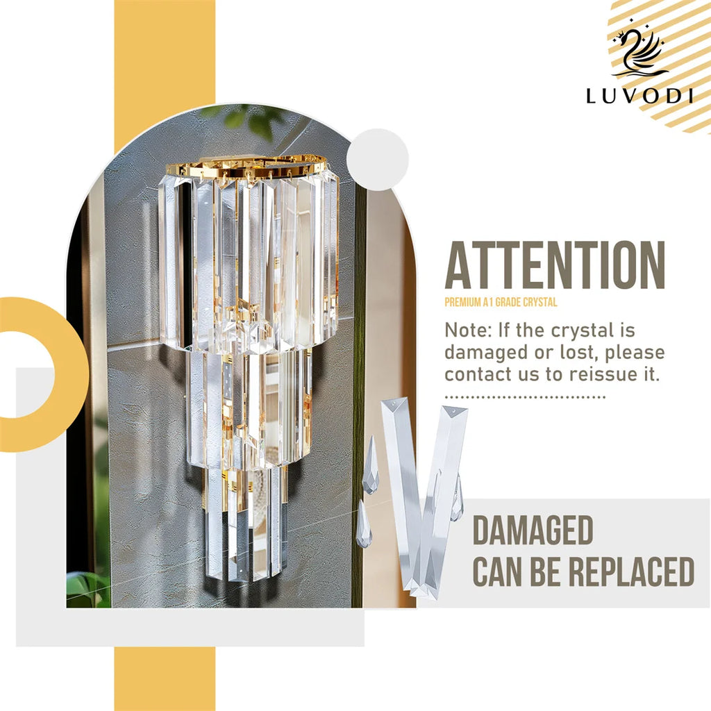 Luxurious Crystals Sconces for Wall