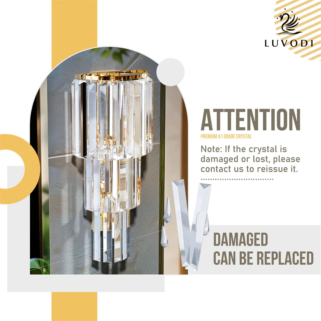 Luxurious Crystals Sconces for Wall