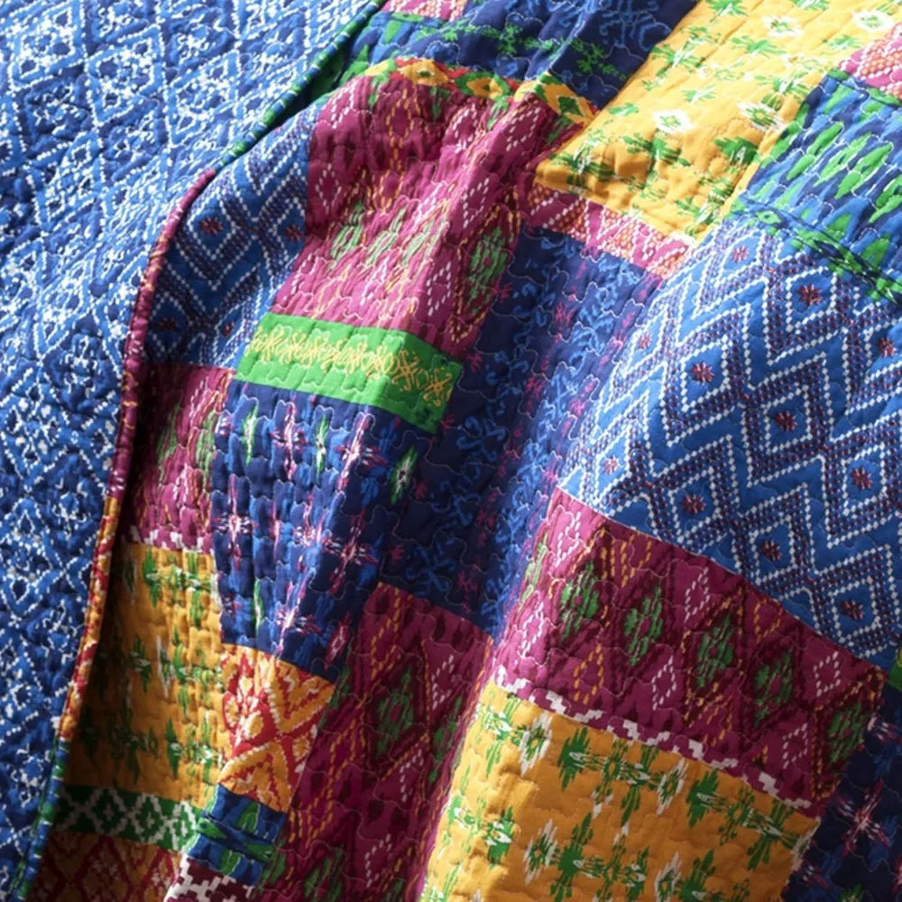 Misha Reversible Cotton Quilt Queen Size 3 Piece Set