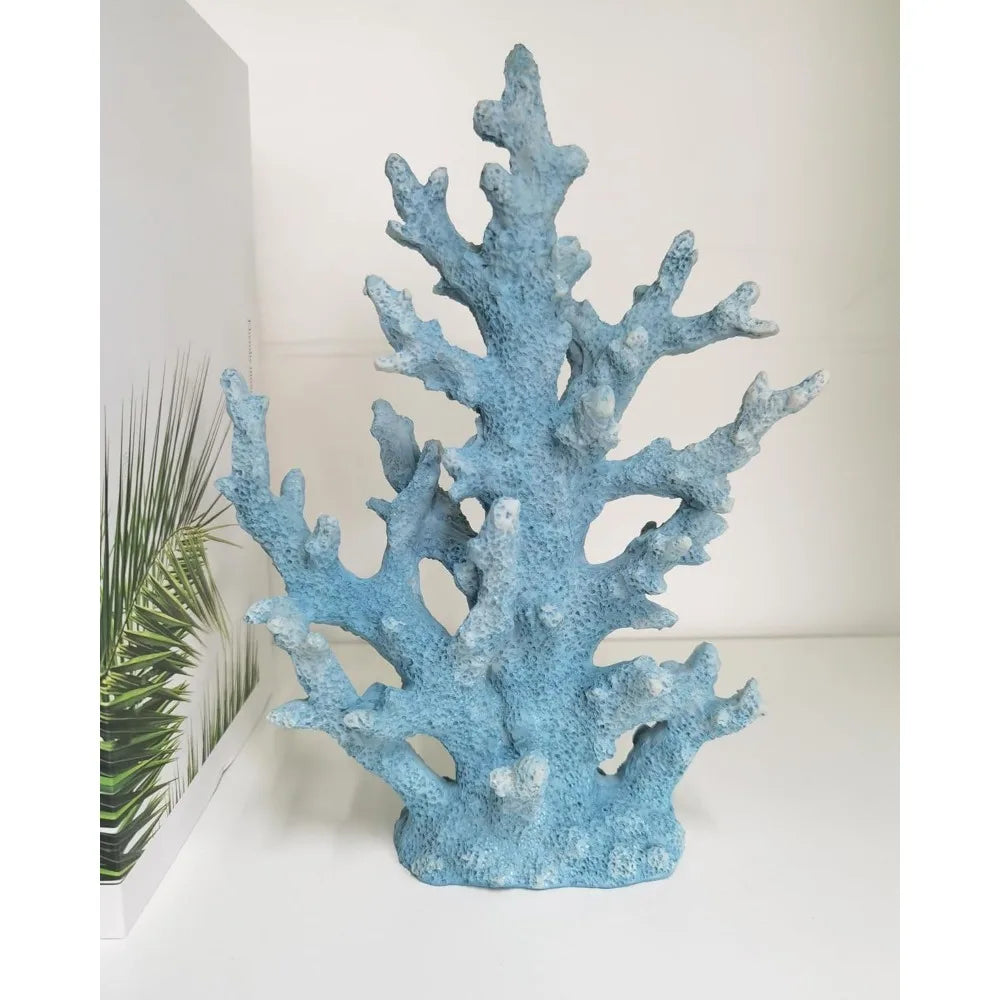 Lifelike Coral Reef Resin Sculpture Statue Handmade Ocean Decor