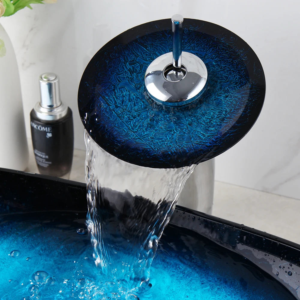Bathroom Sink Countertop Basin Bowl with Faucet