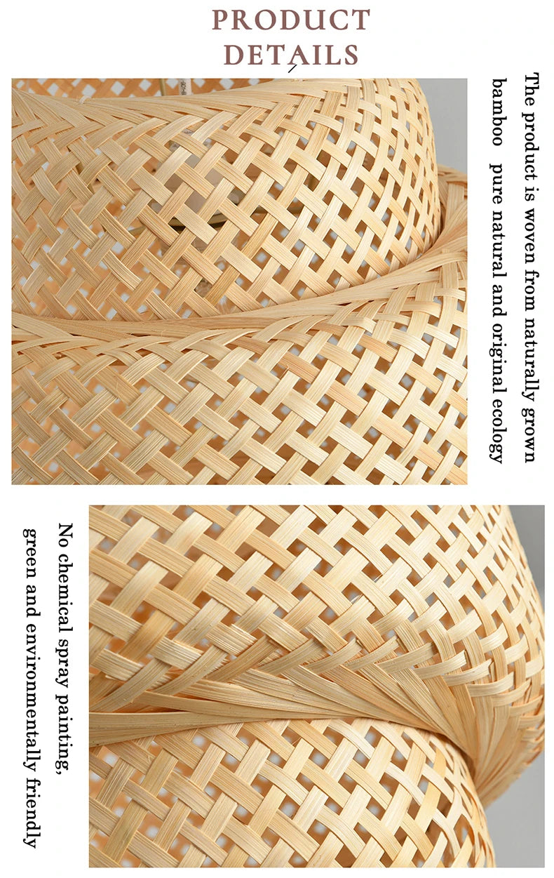 Bamboo Lantern 30cm Pendant Lamp