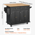 Fantastic Kitchen Island Cart Wood Top Mobile Carts