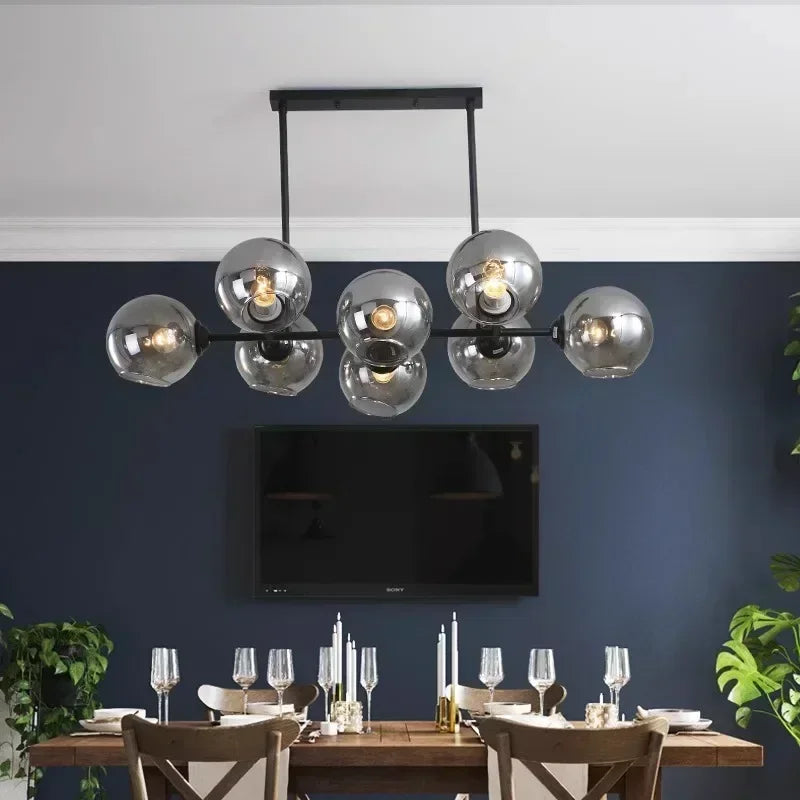 Grey Glass LED Pendant Lights  Chandeliers