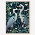 Wall Art Vintage Heron Print only Crane Picture Egret Canvas
