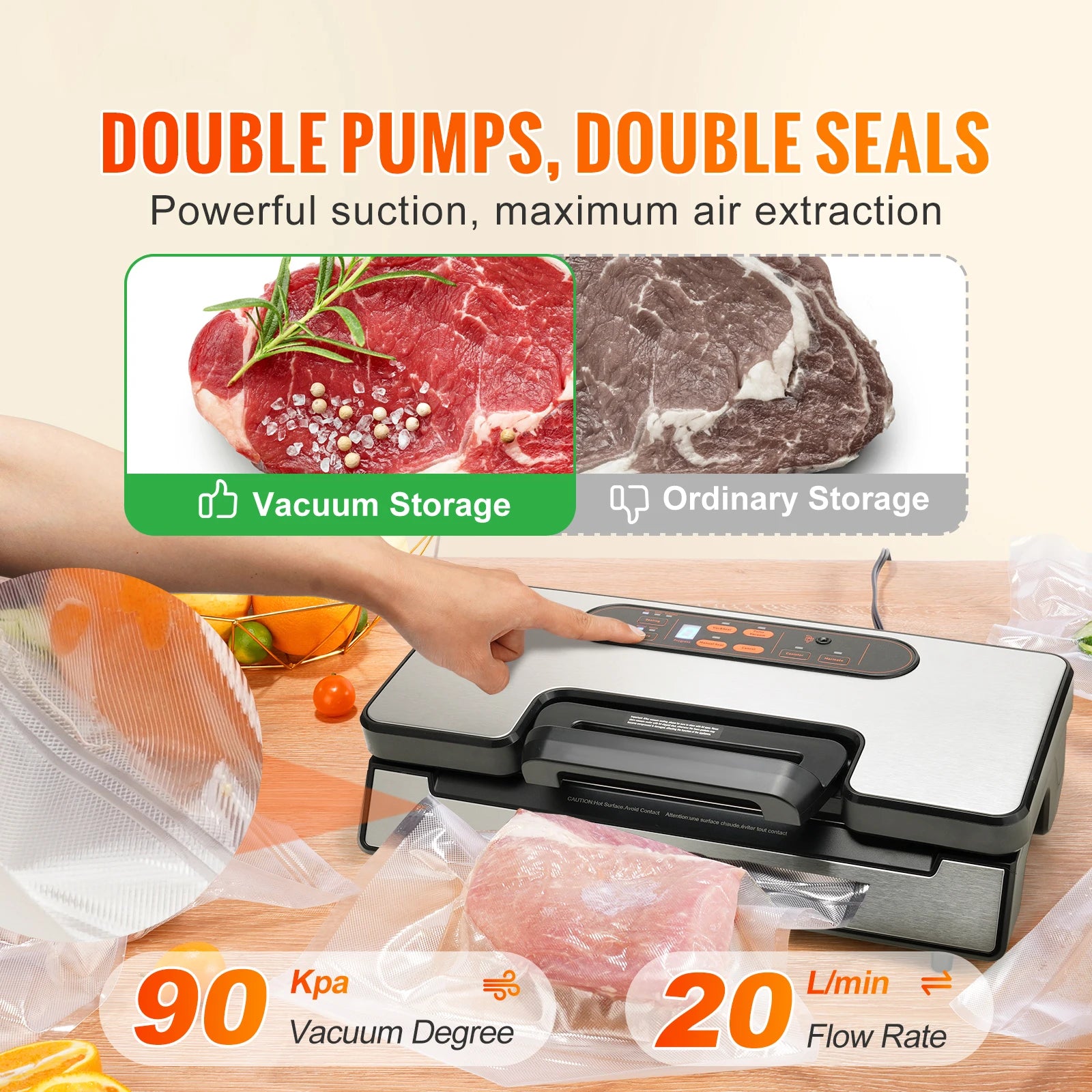 Vacuum Sealer Food Packaging Machine  130W