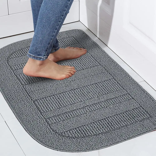 30X18 H Kitchen Rug Mats, Durable Anti-Slip Washable (Grey)