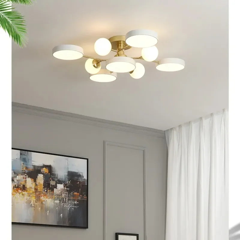 Nordic Ceiling Light Glass Ball LED Chandelier