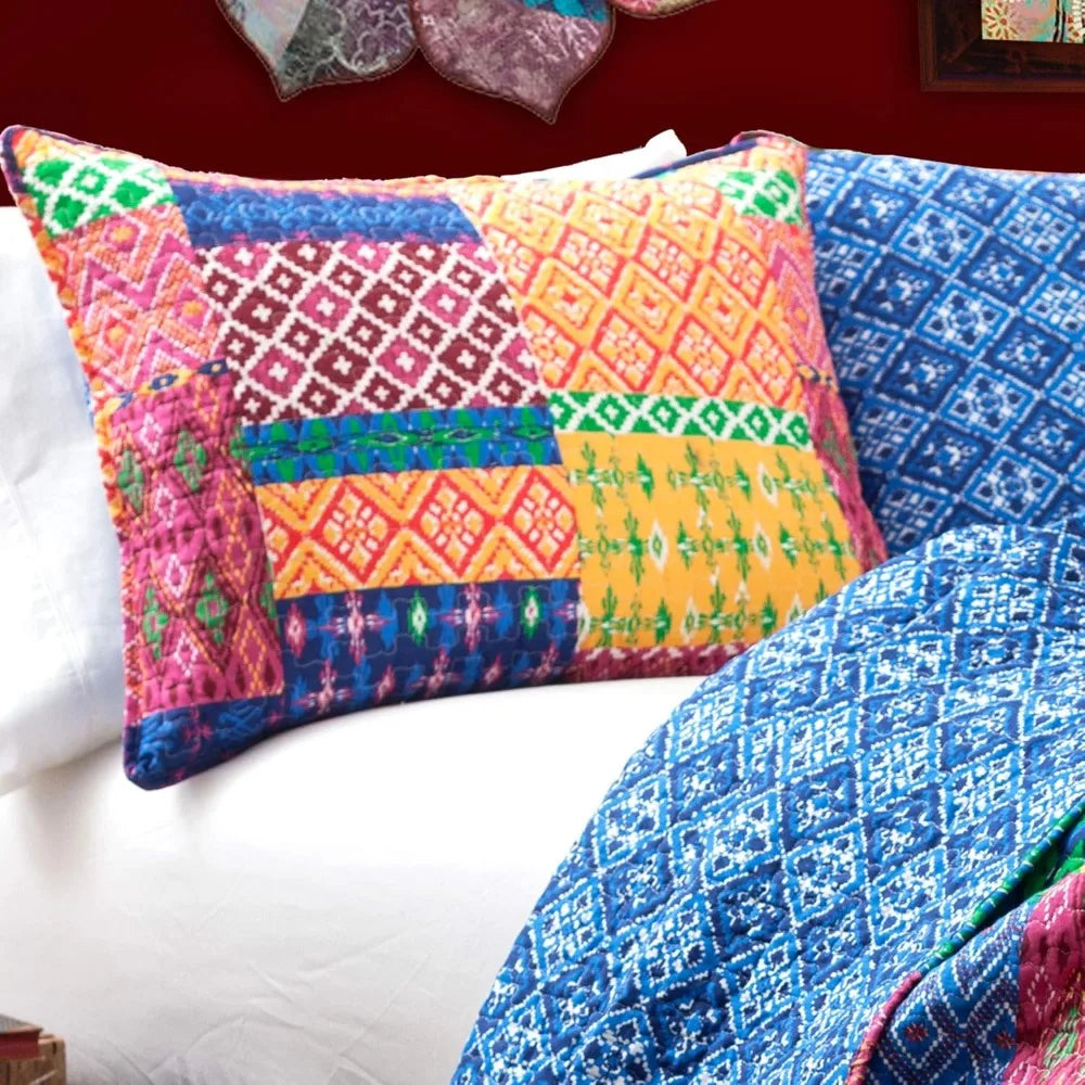 Misha Reversible Cotton Quilt Queen Size 3 Piece Set