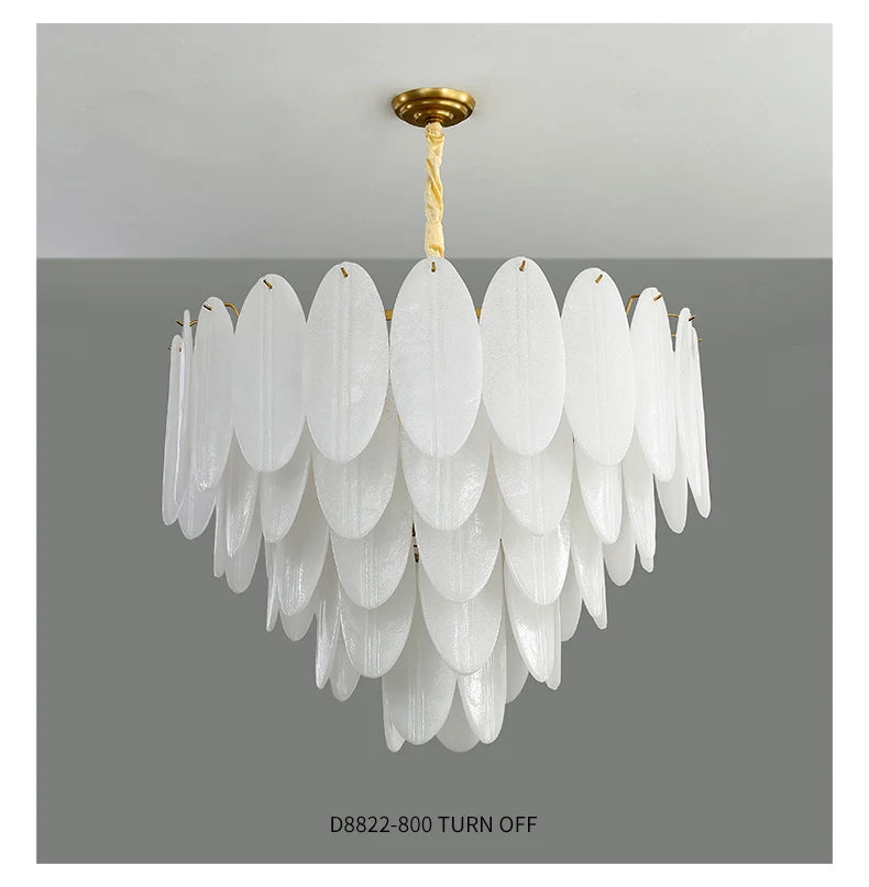 Lamp Luxury Feather Art Glass Chandelier Nordic Minimalism Chandelier French Style New Model LED