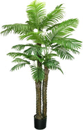 Palm Tree for Outdoors Triple Tropical Phoenix Palm,8ft Artificial