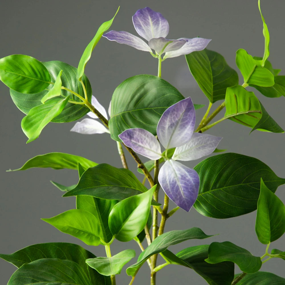 Large Artificial Ficus Tree Fake Magnolia Plants Branch Tall Banyan Tree Rubber