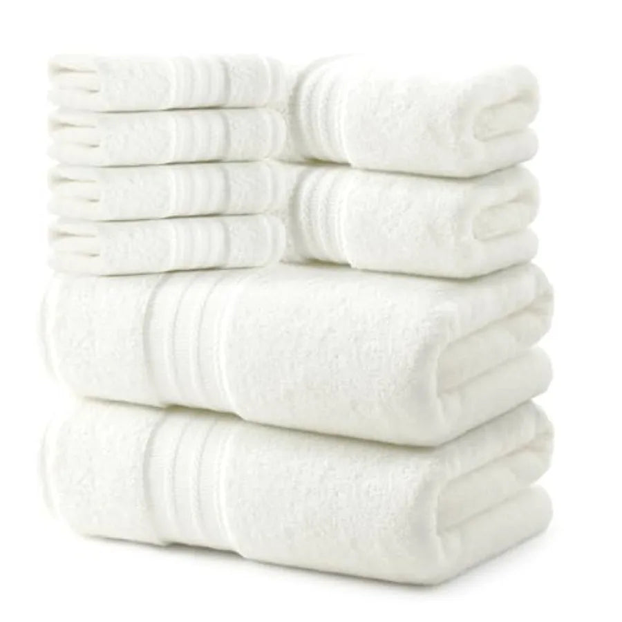Towel Set of 8-100% Cotton Luxury Bath Towels Set