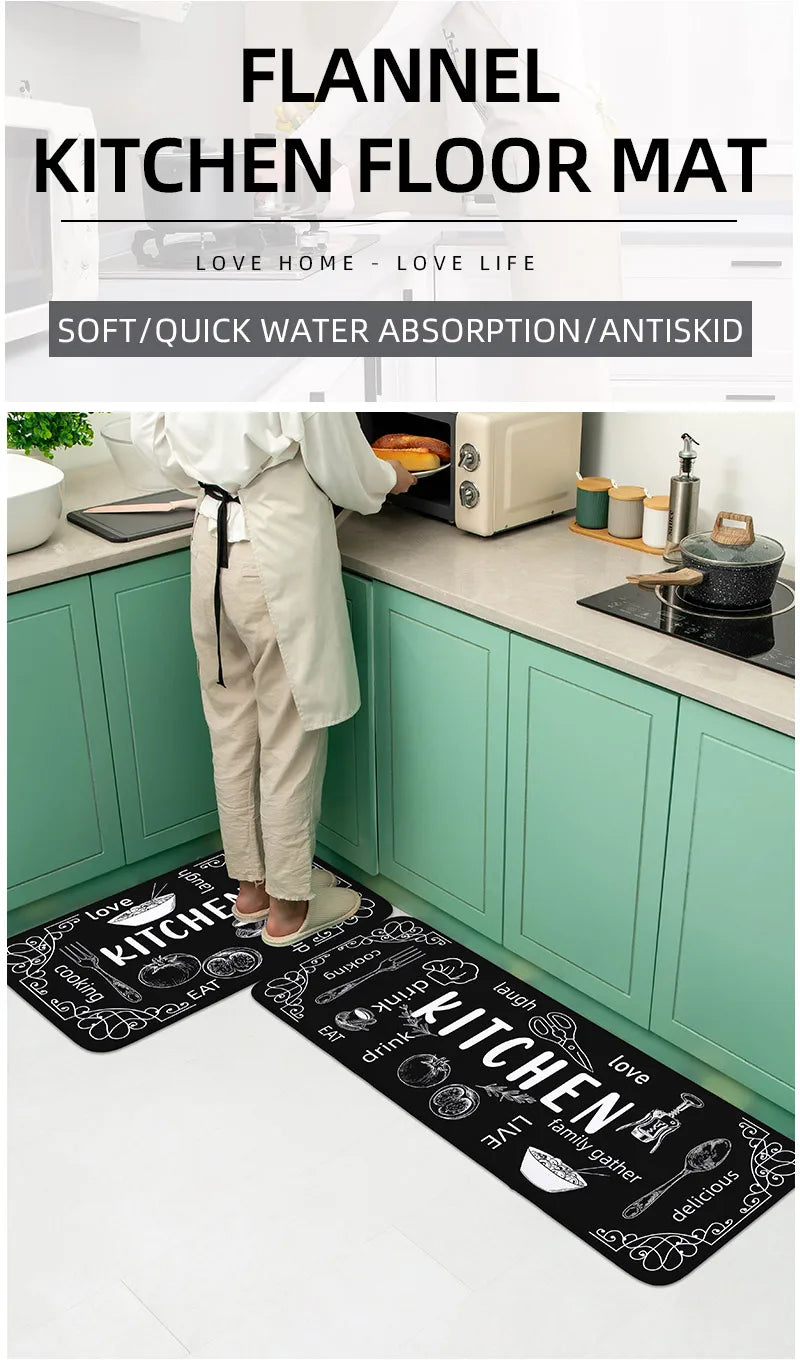 Cozy Kitchen carpet washable, non-slip, absorbent floor mat assorted sizes