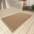 Waffle Bath Mat Rug Super Absorbent Non Slip Boho