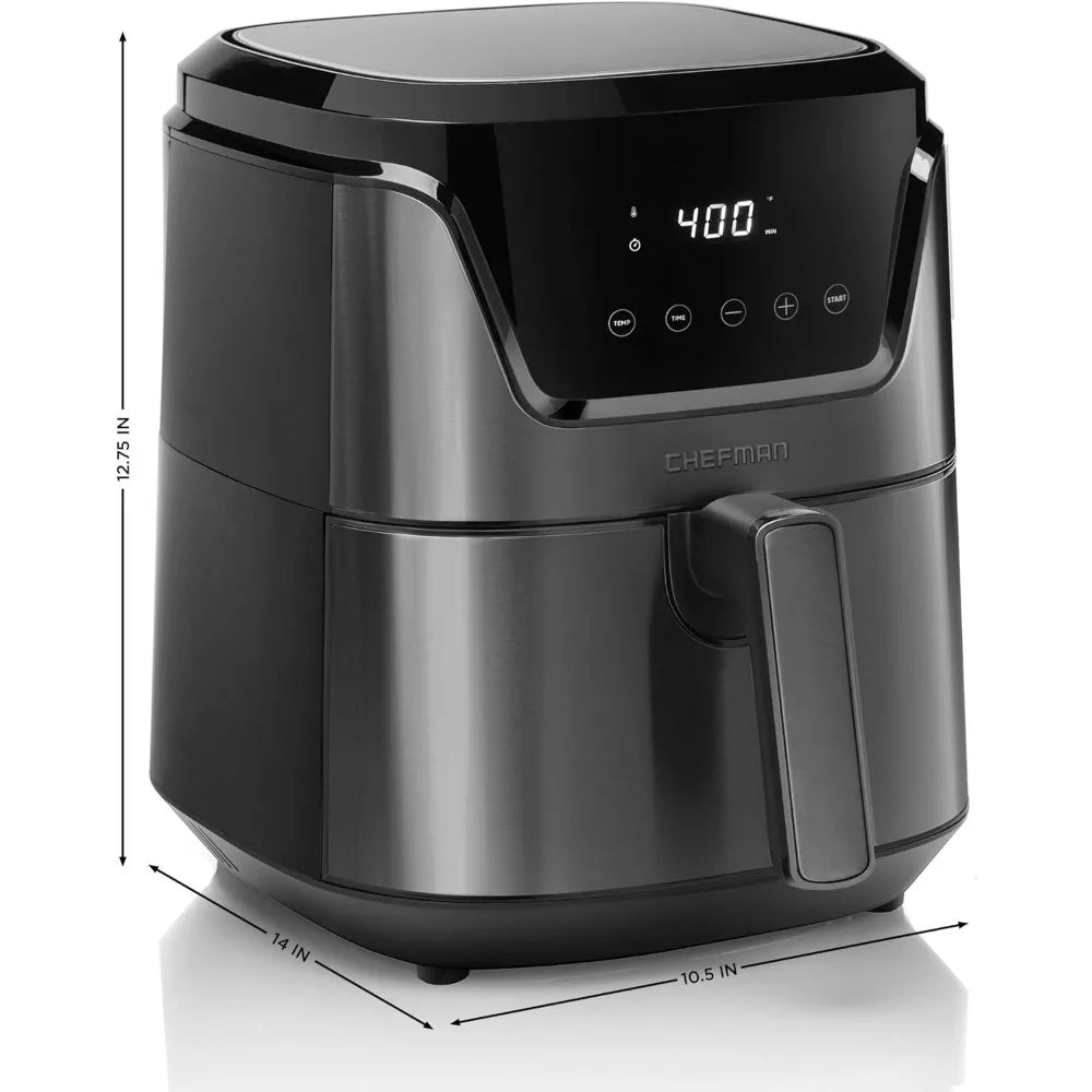 CHEFMAN 6 Quart Dual Basket Air Fryer Oven Easy View Windows