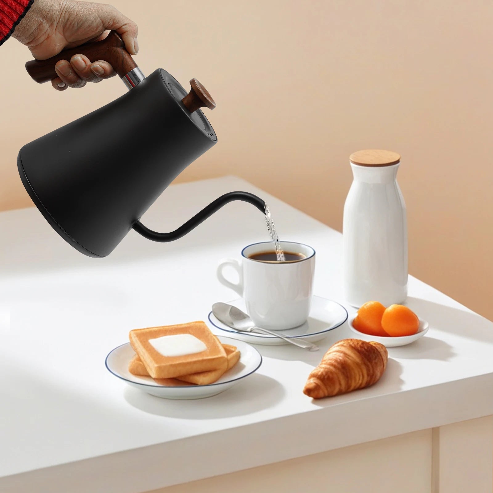 Tea Time!! Precision Gooseneck Kettle Electric 1200W, 0.9L
