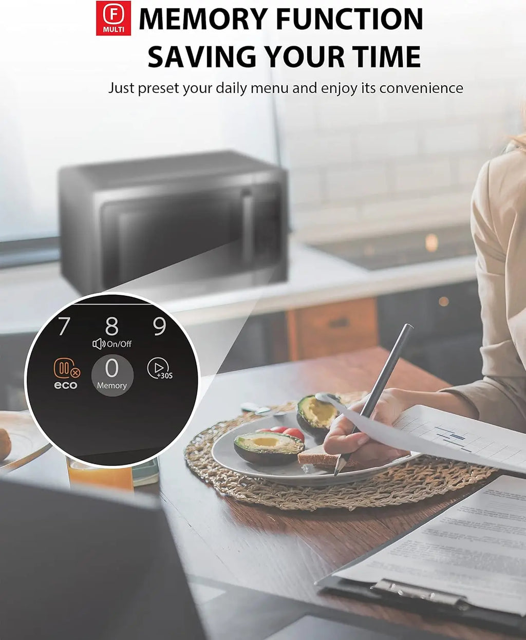 Powerful Countertop Microwave with Sensor Cooking,1200W 1.6 Cu.ft