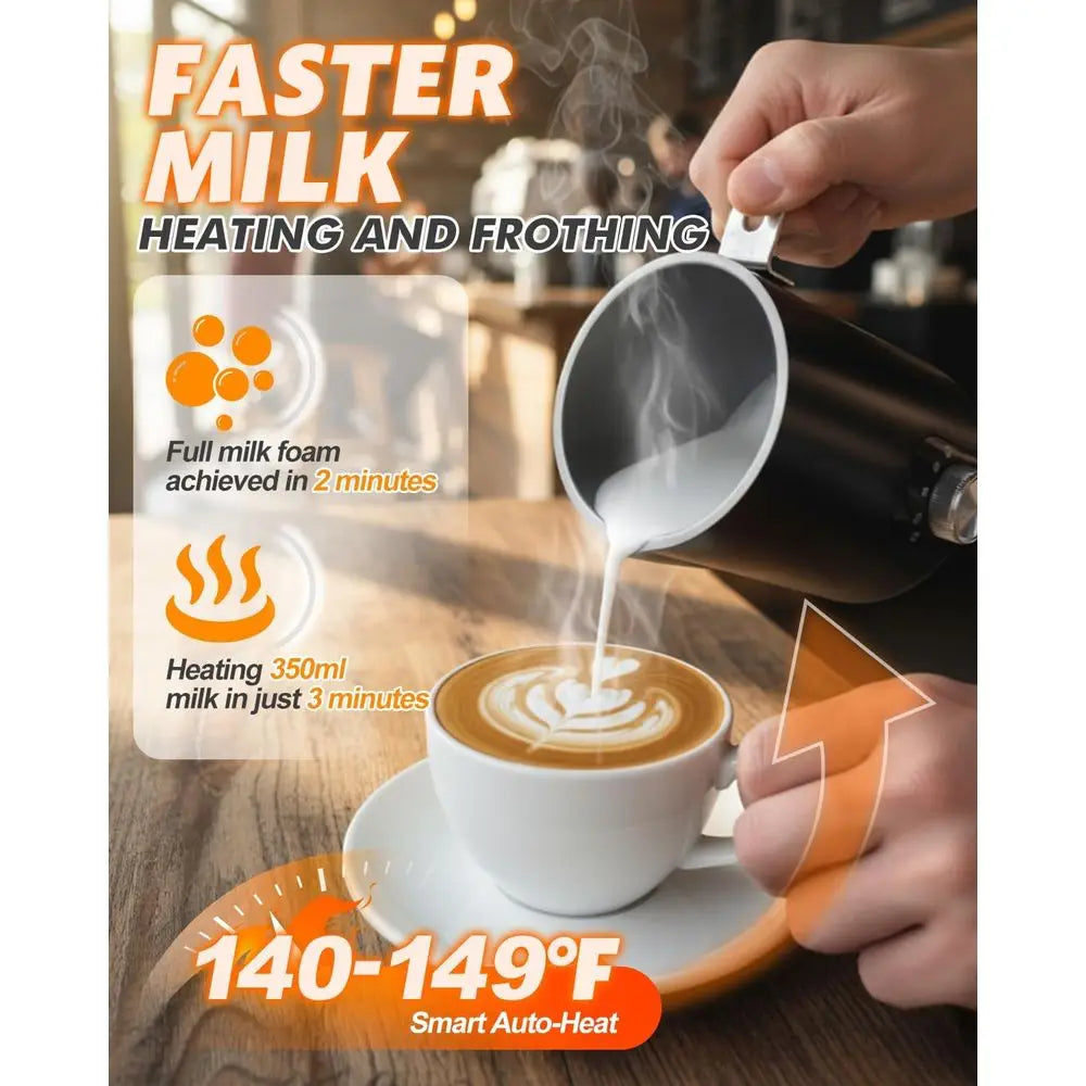 5-in-1 Electric Milk Frother and Steamer, Automatic Milk Foamer
