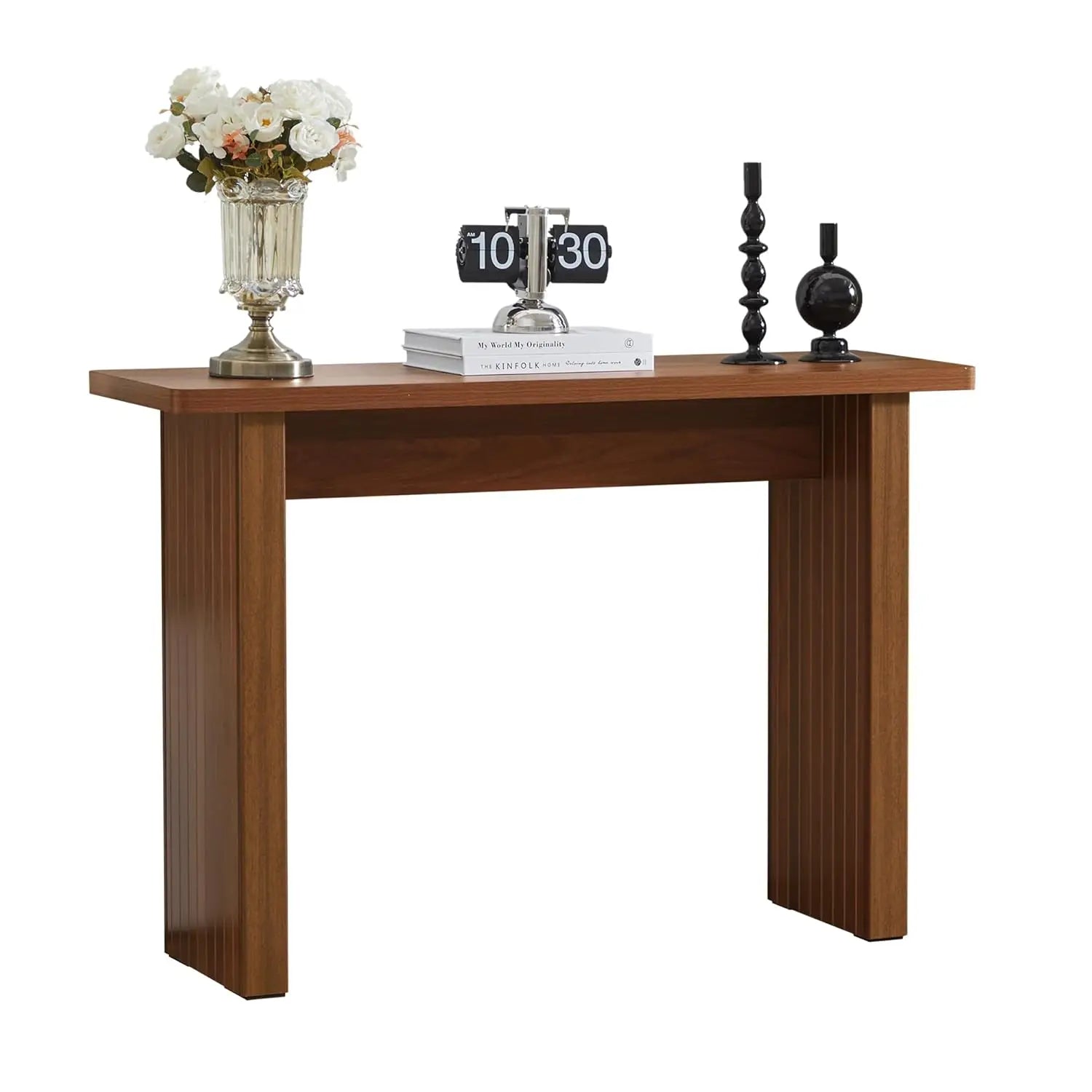 Add to your Foyer!! Fluted Wooden Rectangular Console & Sofa Table ,Narrow