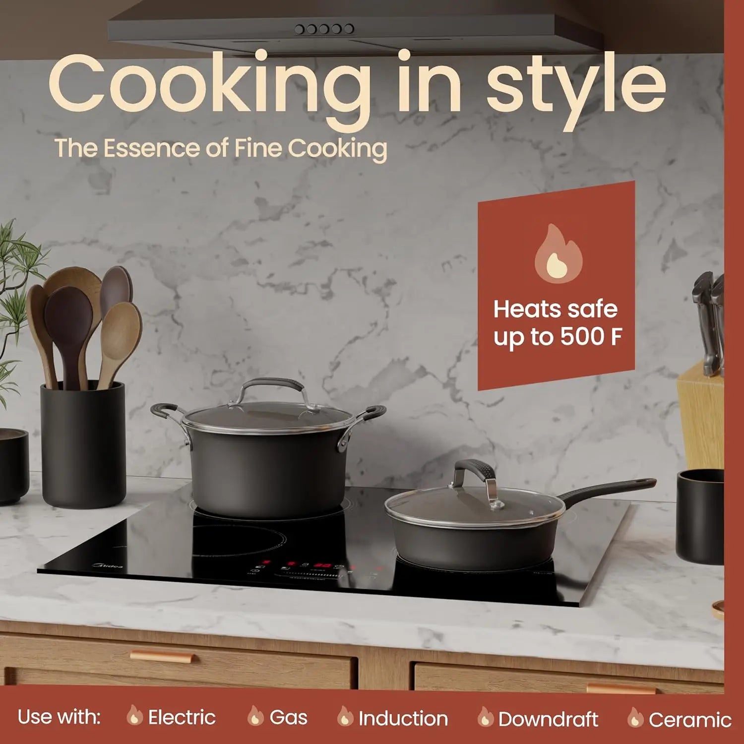 Pots and Pans Set, 23-Piece Non Stick Cookware & Bakeware Sets