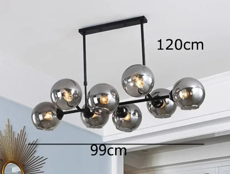 Grey Glass LED Pendant Lights  Chandeliers