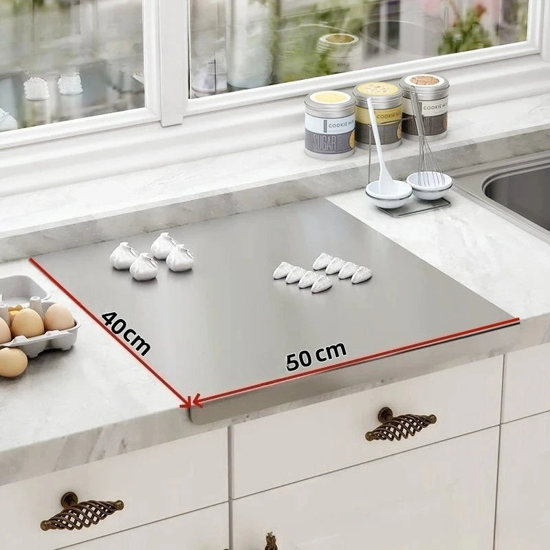 Easy to Clean Food Grade Stainless Steel Chopping Board 304 Cutting Board Non-slip Edge