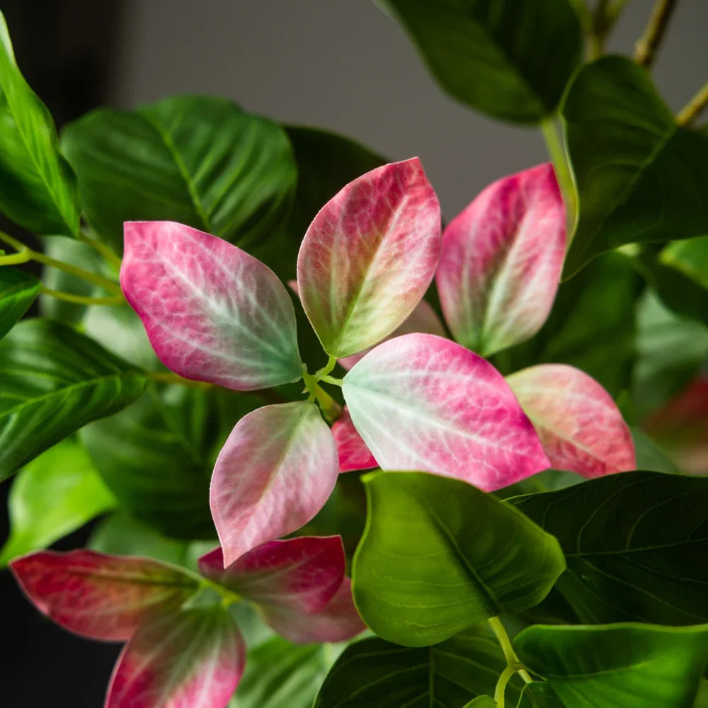 Large Artificial Ficus Tree Fake Magnolia Plants Branch Tall Banyan Tree Rubber