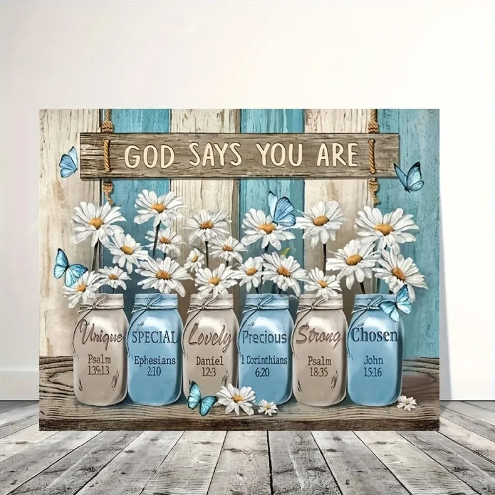 High Quantity Canvas Art with inspirational Bible verse  2 sizes available