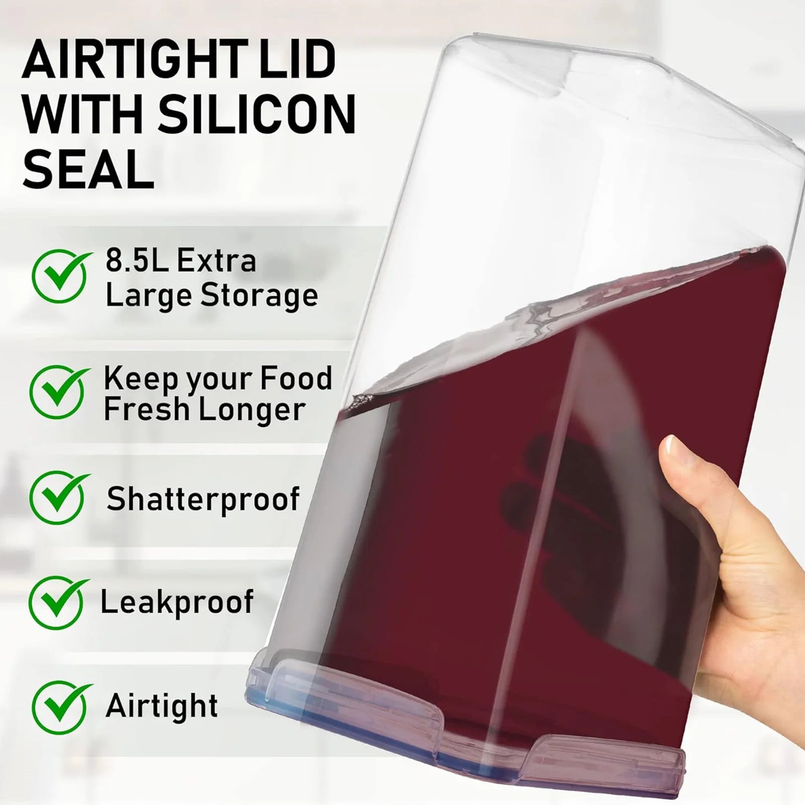 2Pcs Large Airtight Food Storage Containers  Pantry Organization