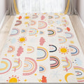 Soft Kids Area Rug, Large Washable Cute Rainbow