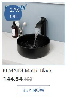 Bathroom Sink Countertop Basin Bowl with Faucet