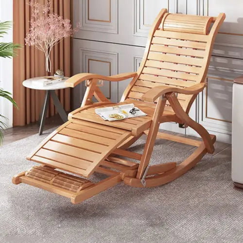 Bamboo Heavy Duty Folding Rocking Chair