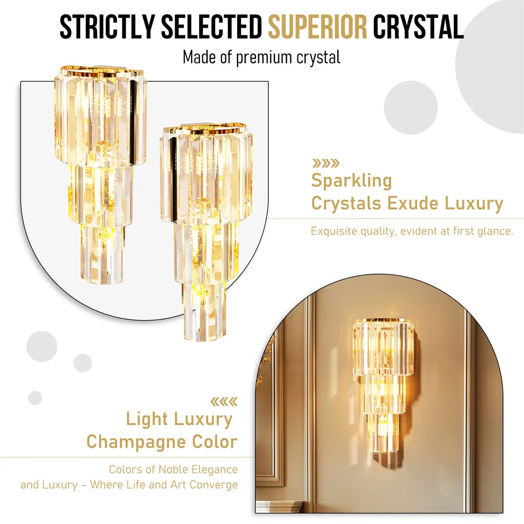 Luxurious Crystals Sconces for Wall