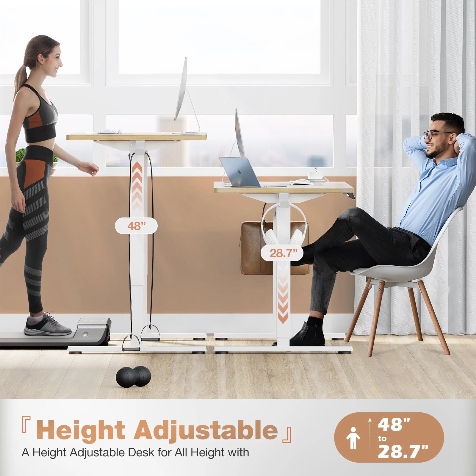 Electric Standing Desk Height Adjustable 40x24 Inch Computer Desk