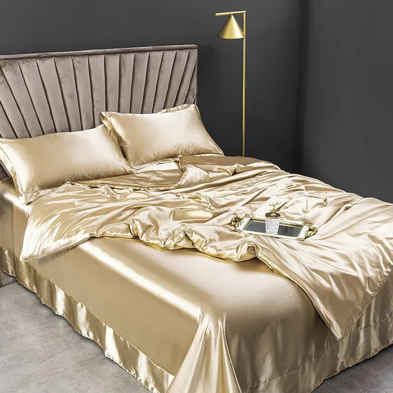 100% Pure Silk Bedding Sets High End Quilt Bed Cover Set Duvet Cover