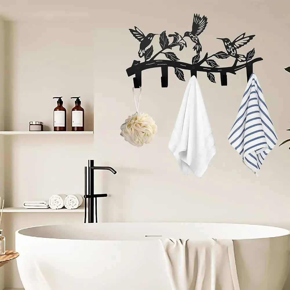 Great Gift Hummingbird Hanger and Key Holder - Black and so useful.